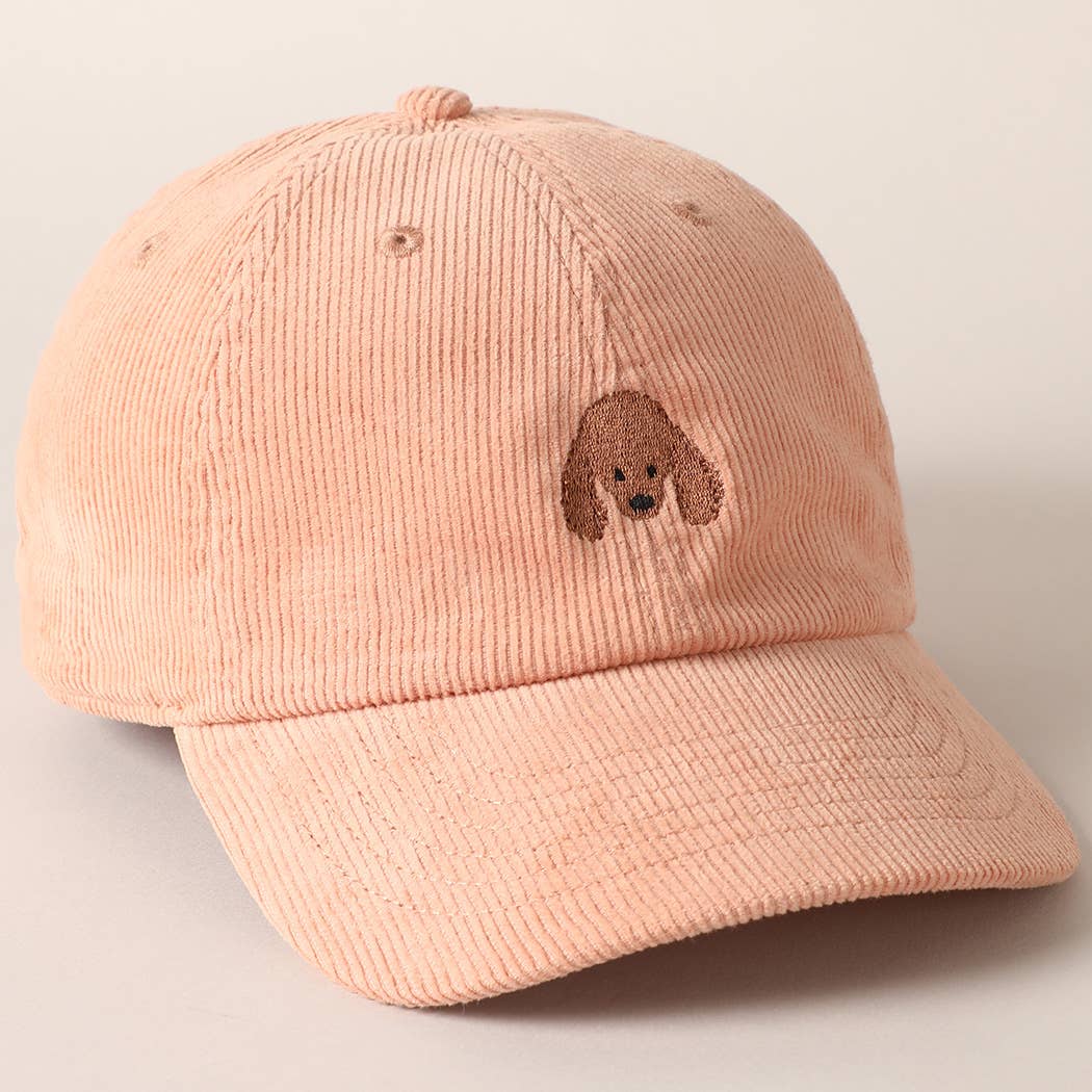 Poodle Baseball Cap-Salmon