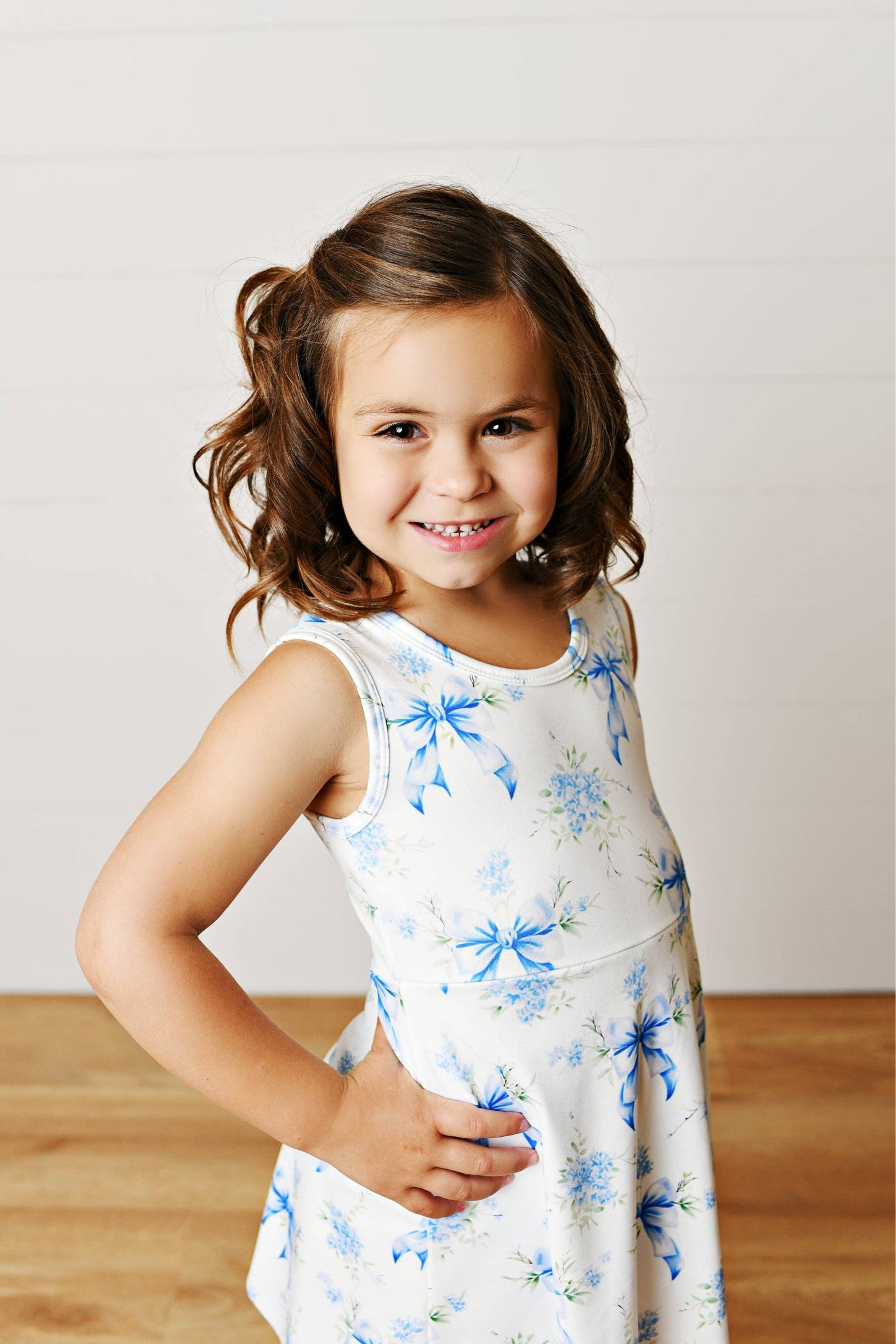 White & Bow Athletic Dress