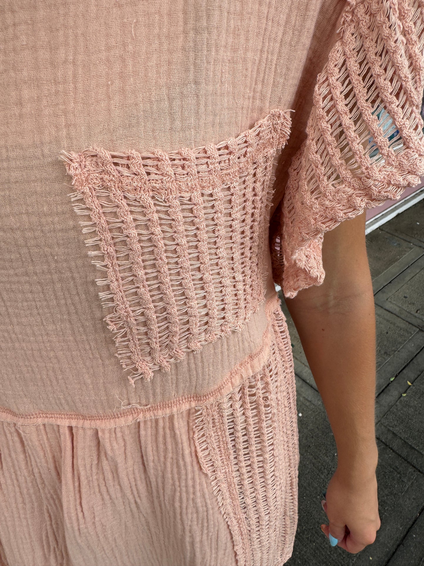 Waffle Knit Mini Dress-Very J