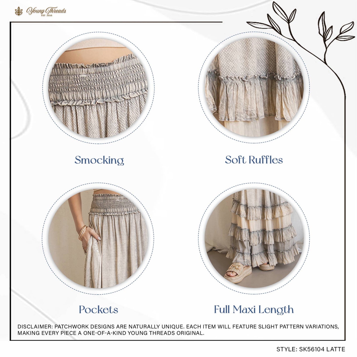 Ruffled Tiered Maxi Skirt