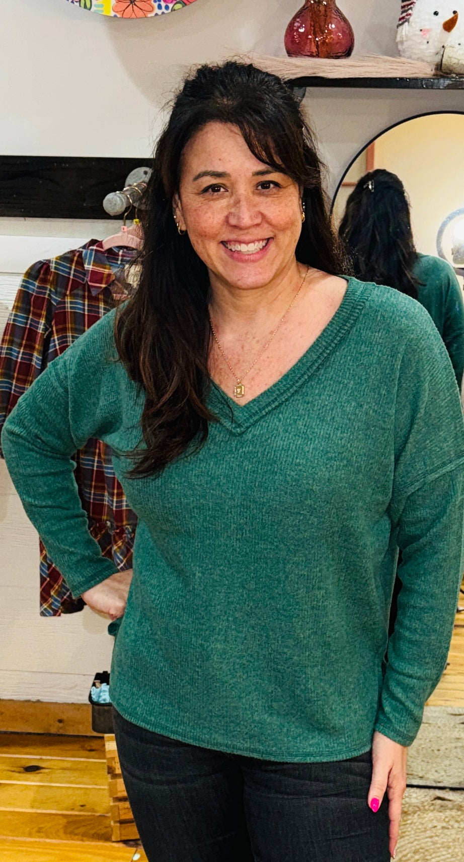 Zenana V Neck Top