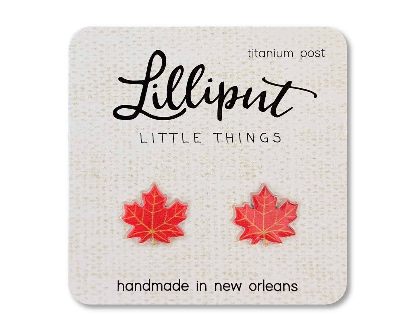 Lilliput Little Things - Maple Leaf Earrings // Fall Earrings