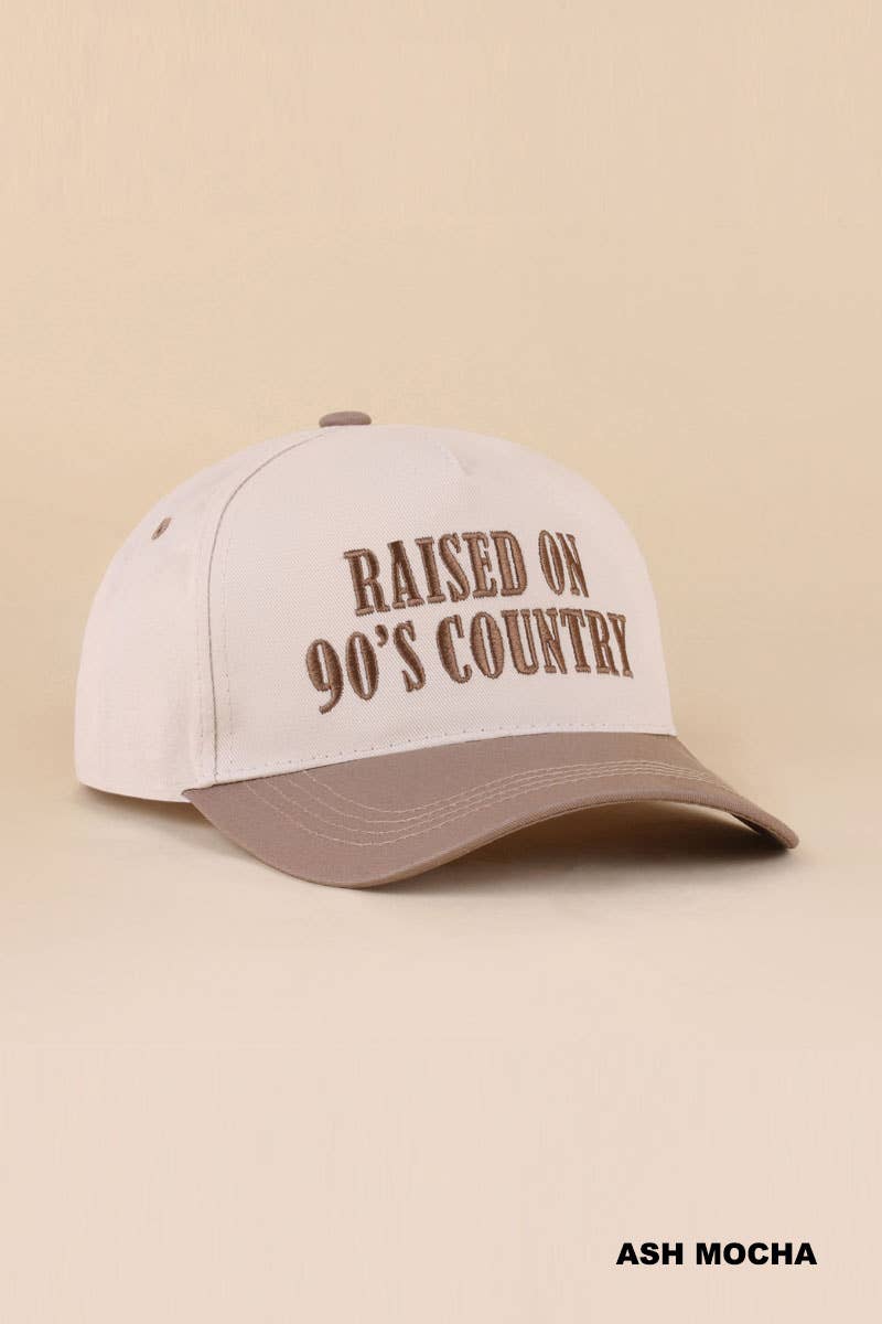 Raised On 90's Country Two Tone Snapback Hat Zenana Consgt.