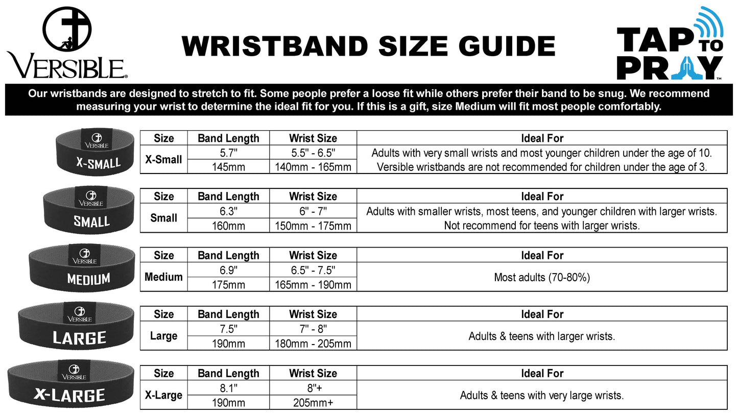 Versible - Tap To Pray™ Wristbands (Various Designs)