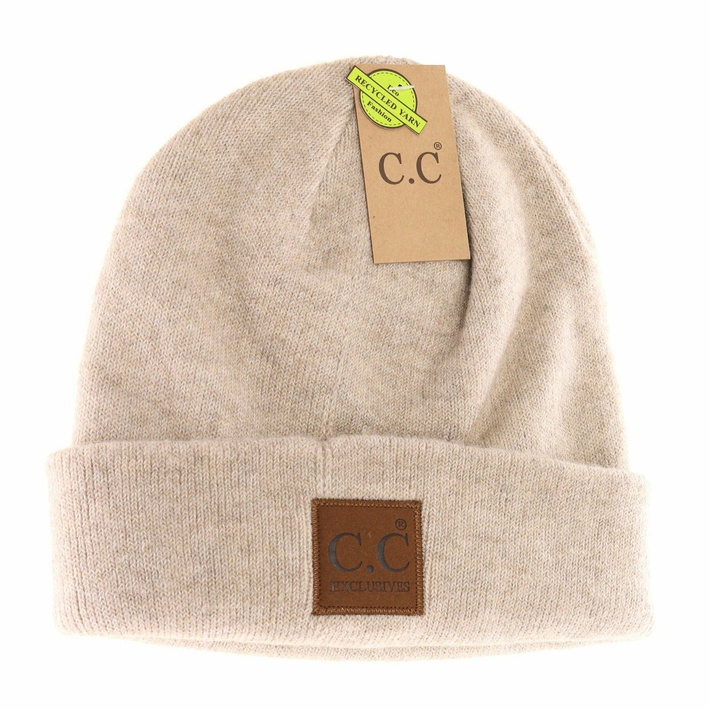 C.C Beanie w/Leather Patch