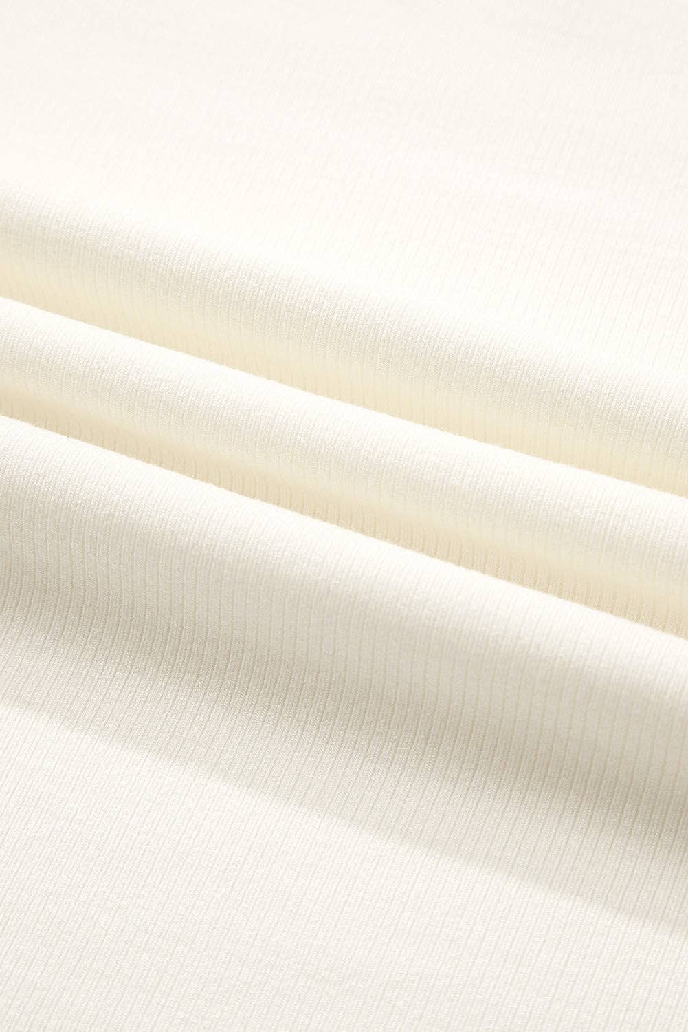 Lettuce Trim High Neck-White