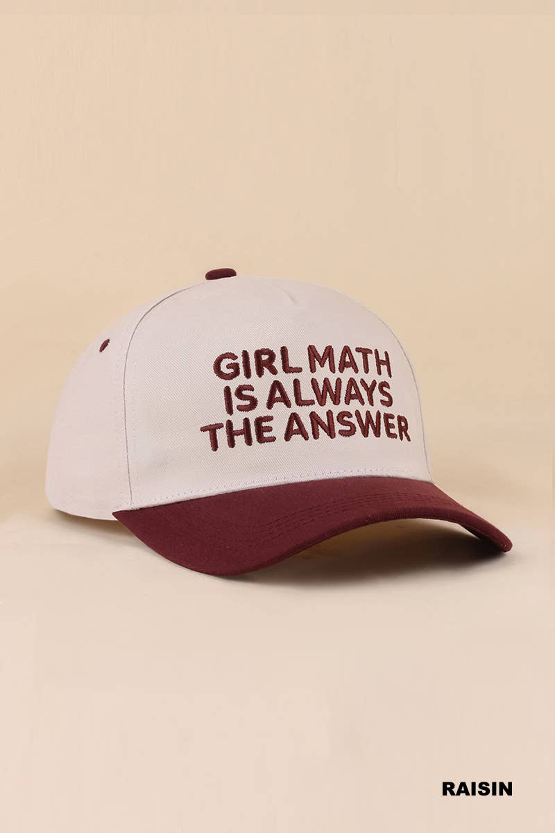 Girl Math Hat