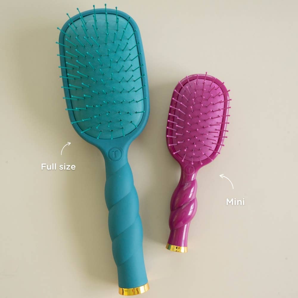 TELETIES - Mini Detangler Hair Brush Medium Hair - Mulberry