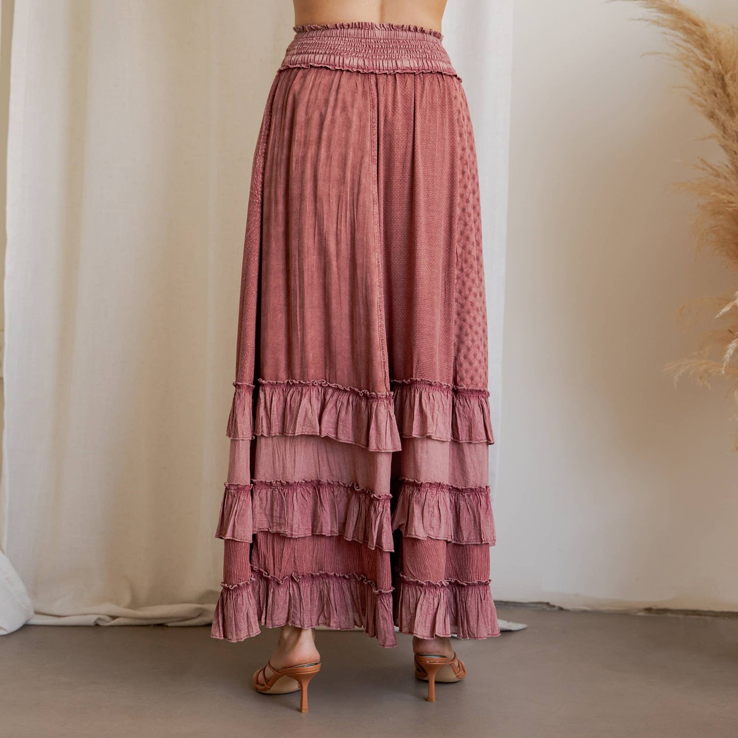 Ruffled Tiered Maxi Skirt