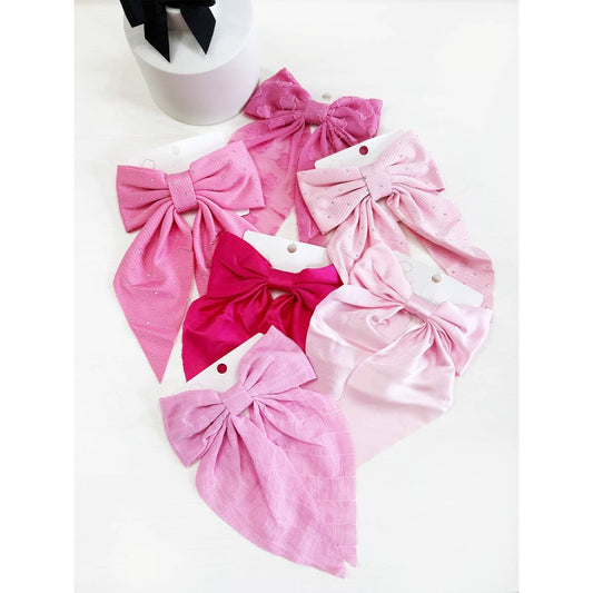 Valentines Bow Hair Clips