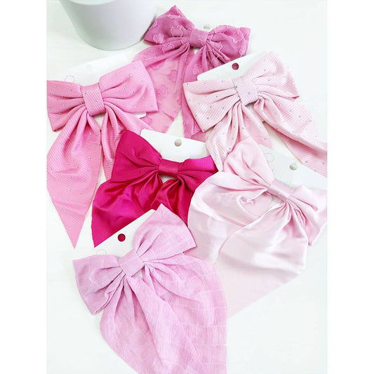 Valentines Bow Hair Clips