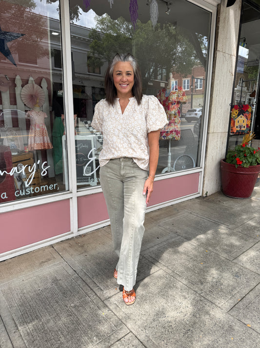 Floral Textured Top