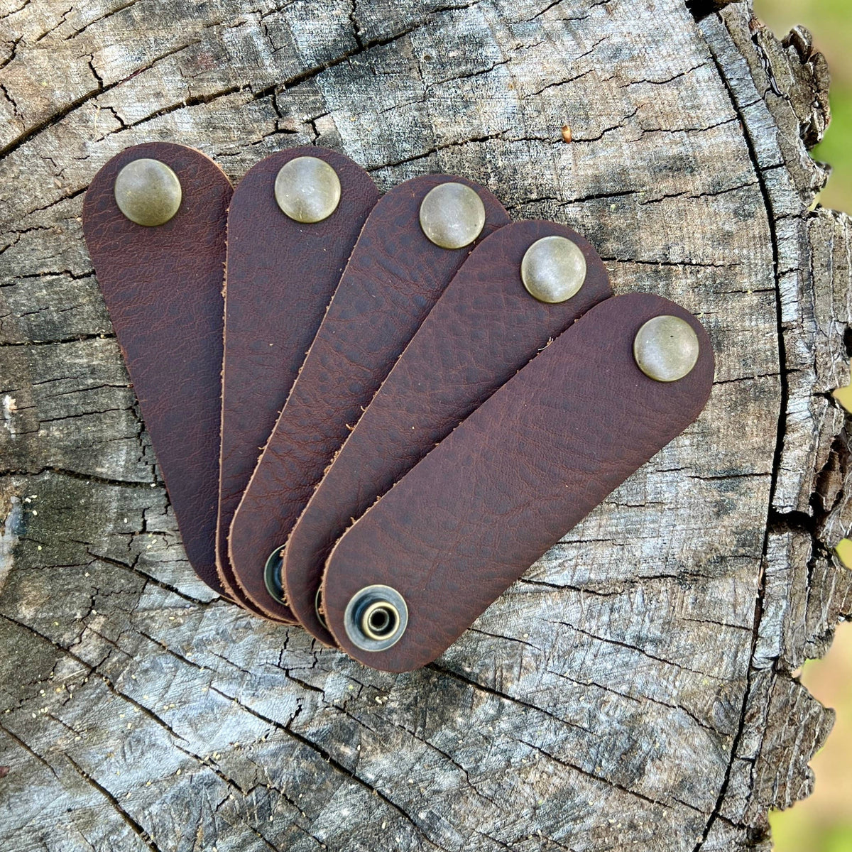 Leather Bandana - Chocolate Brown