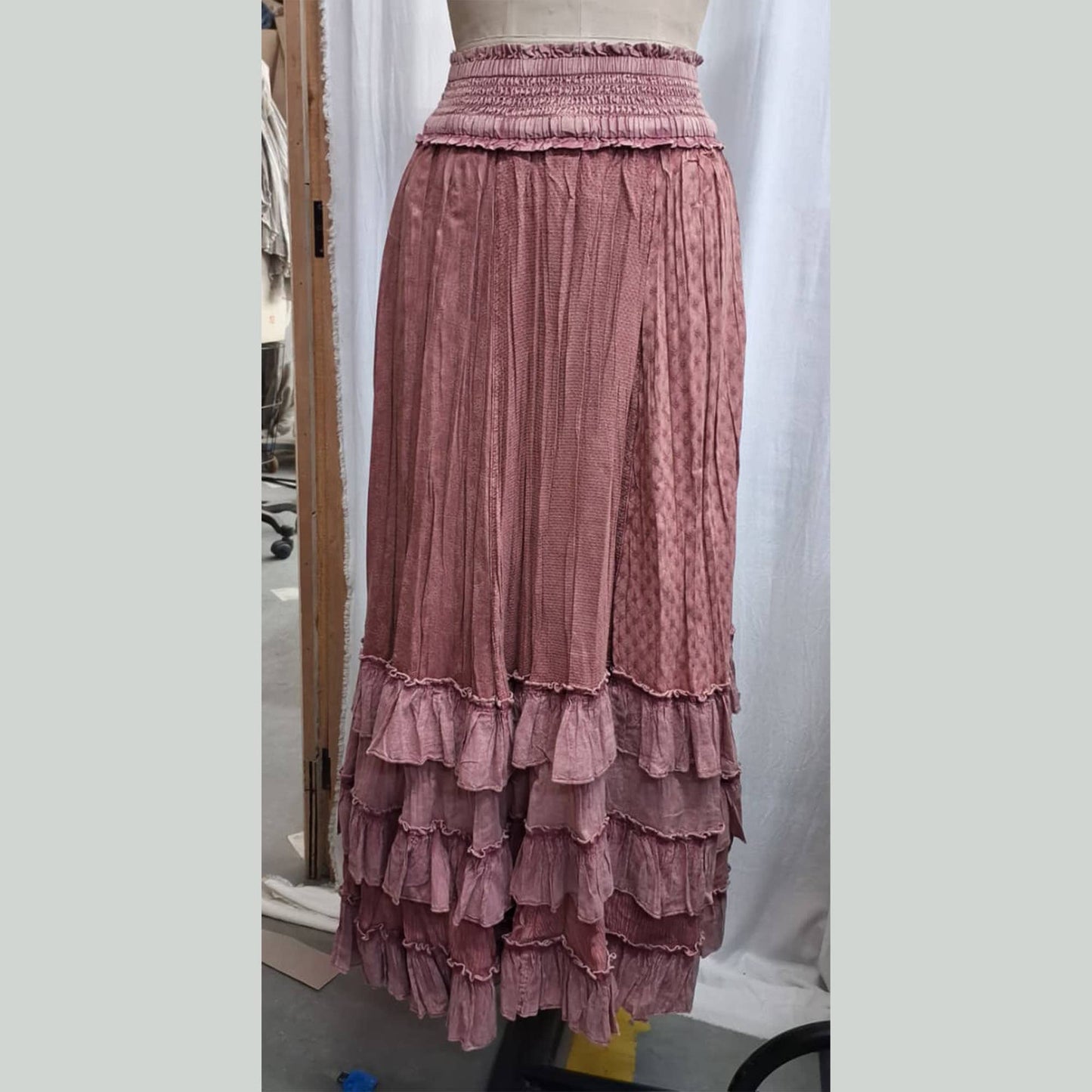 Ruffled Tiered Maxi Skirt