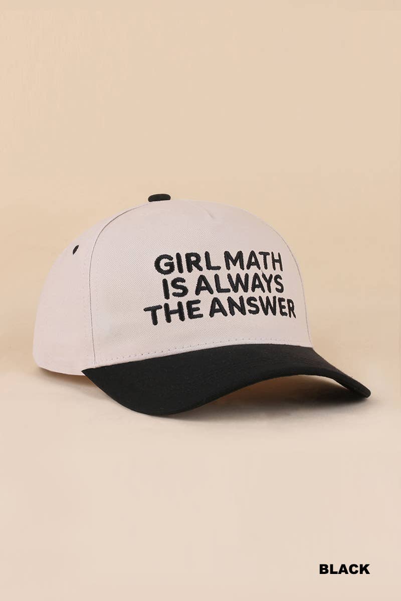Girl Math Hat