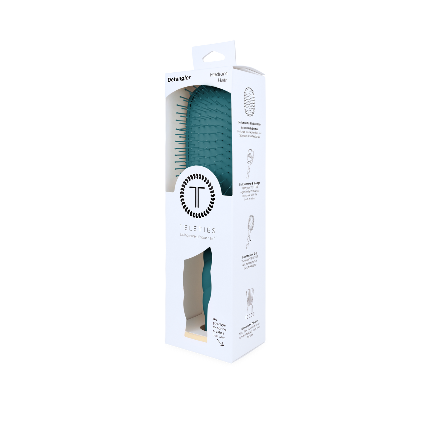 TELETIES - Detangler Medium Hair - Teal With It