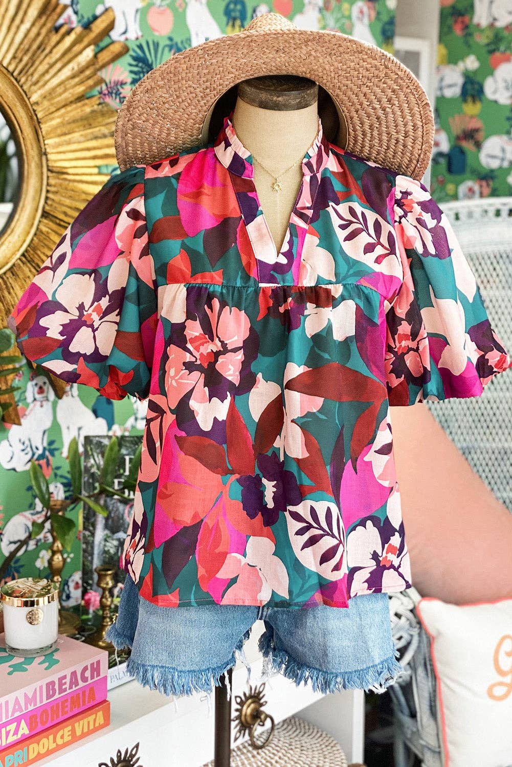 The Jeanne Floral  Blouse