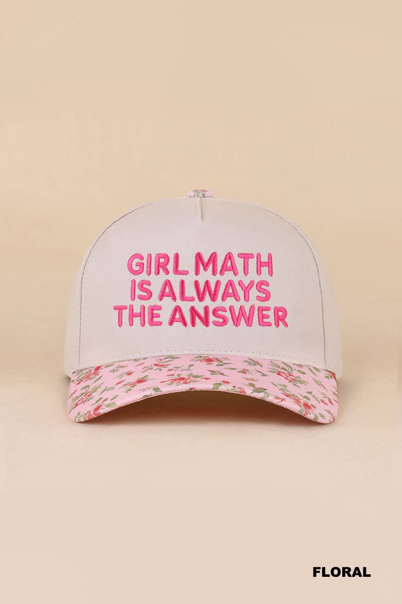Girl Math Hat