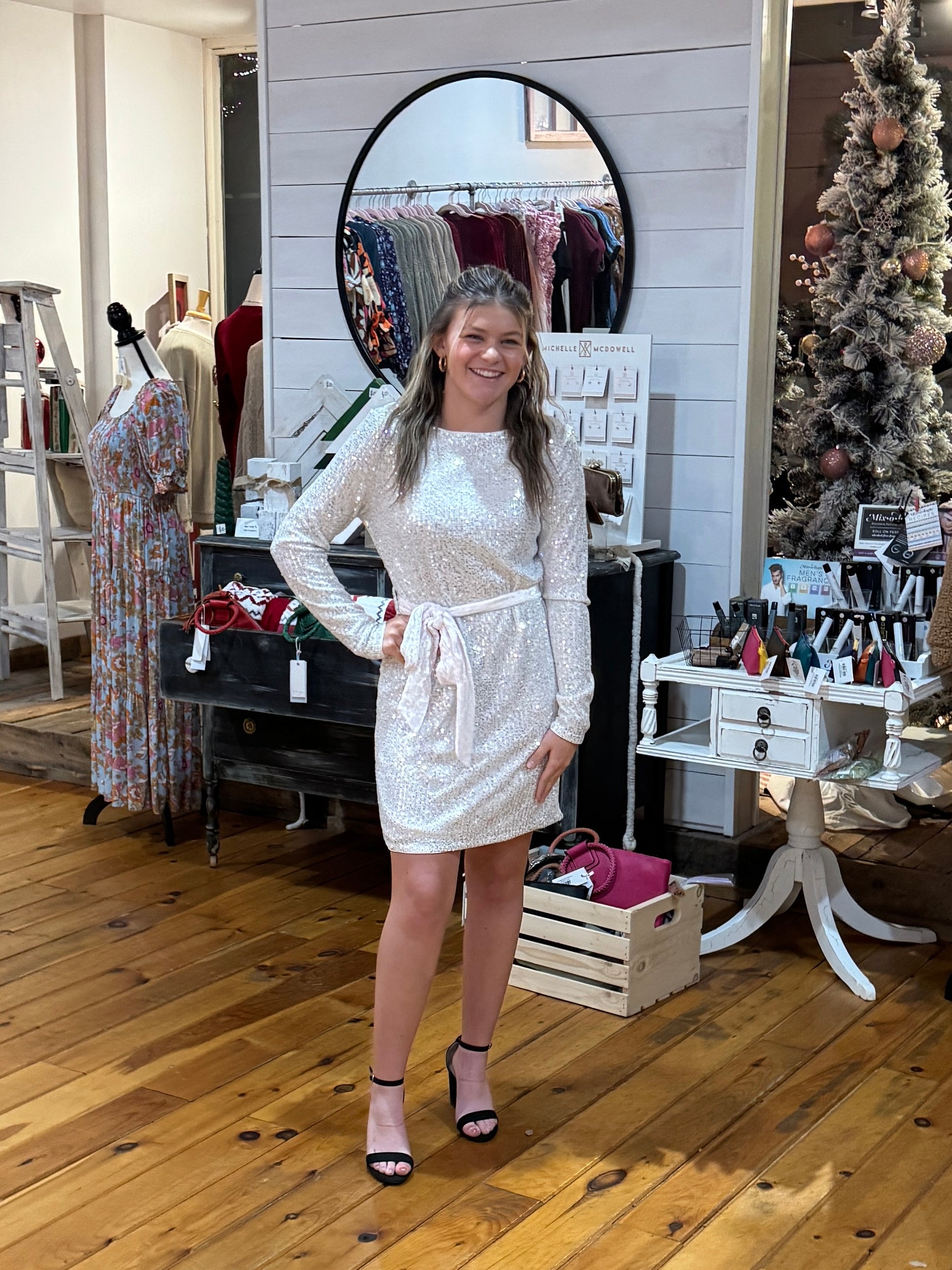 Holiday Sparkle Party Dress Rosemary's Emporium Holiday Sparkle Party Dress Rosemary's Emporium