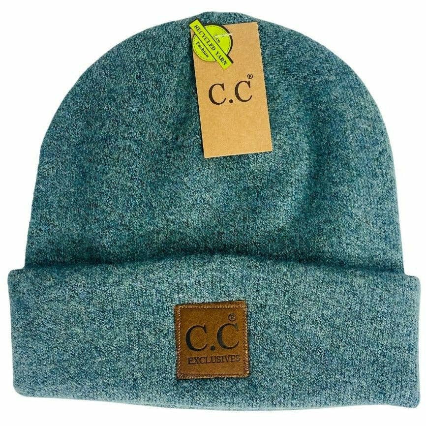 C.C Beanie w/Leather Patch