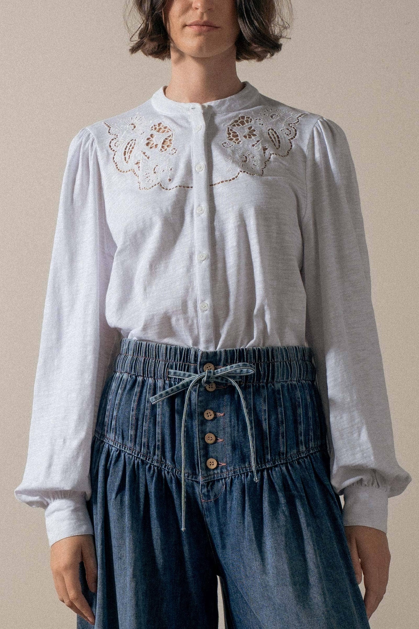 Pleated Wide-Leg Pants