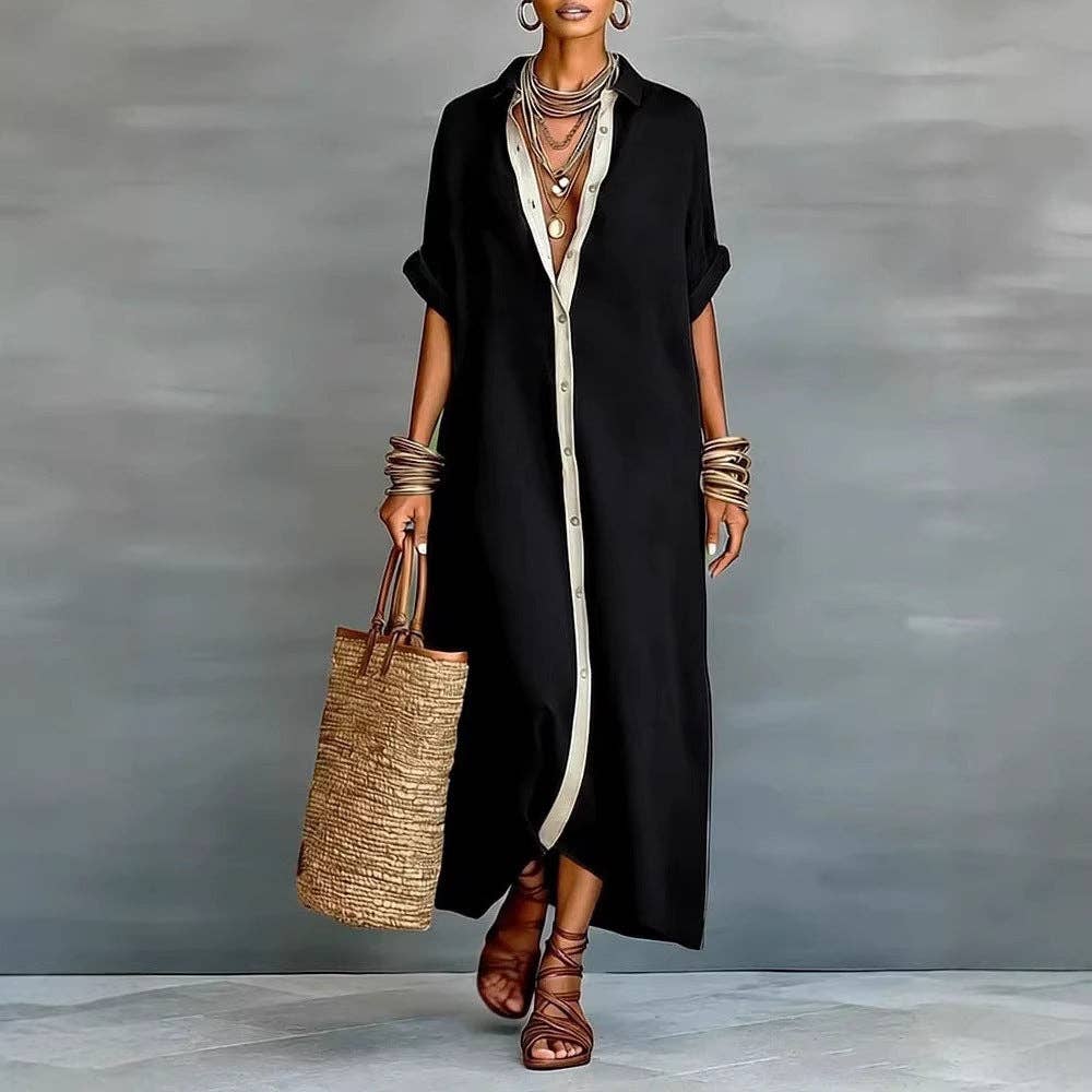 Color-Block Maxi Dress