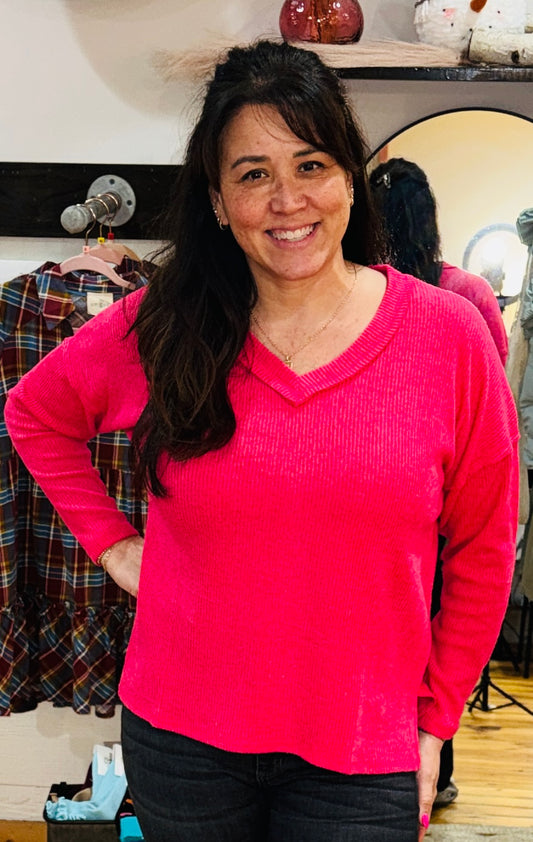Zenana V Neck Top