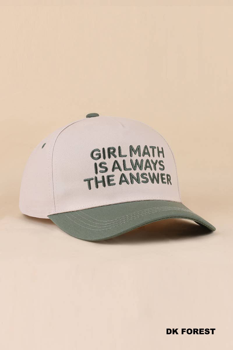 Girl Math Hat