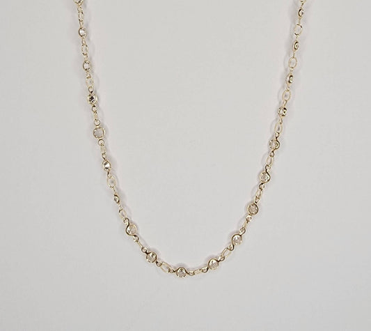BETTYOH INC - DELICATE CZ LINK NECKLACE.