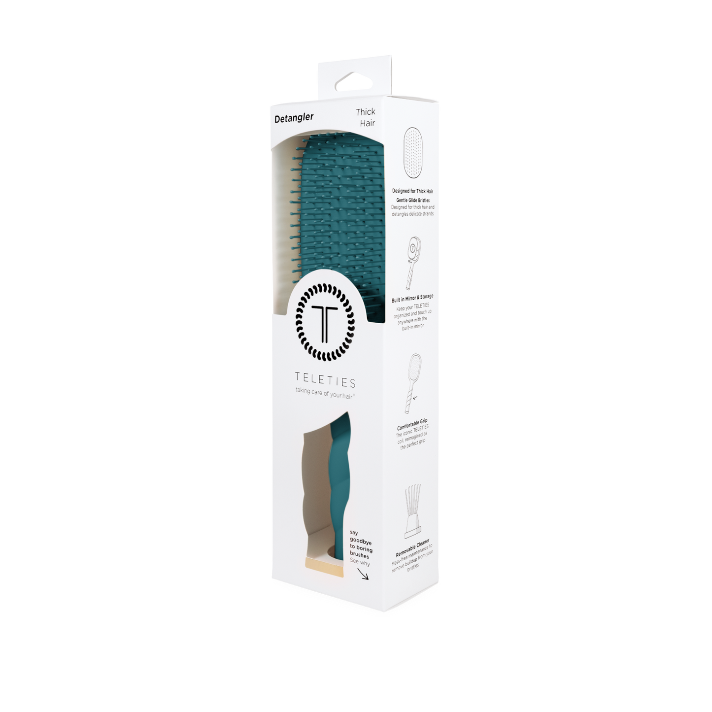 TELETIES - Detangler Thick Hair - Teal With It