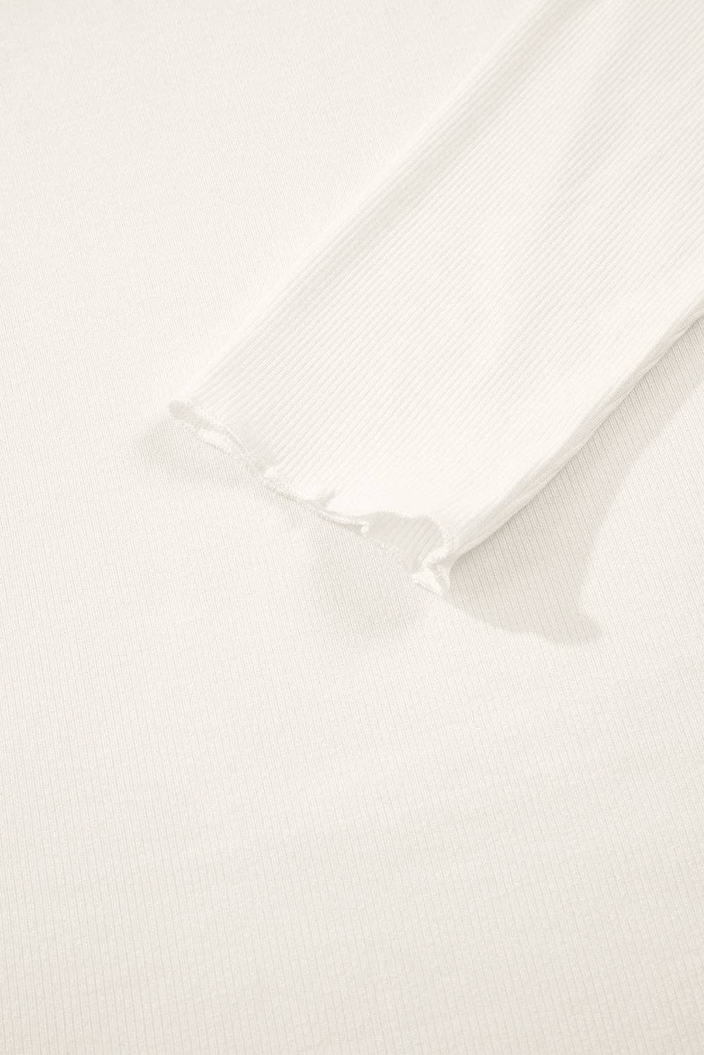 Lettuce Trim High Neck-White