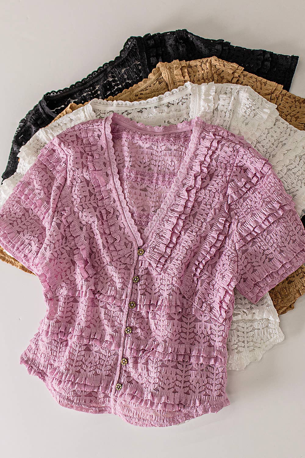 Lace Tiered Top-Very J