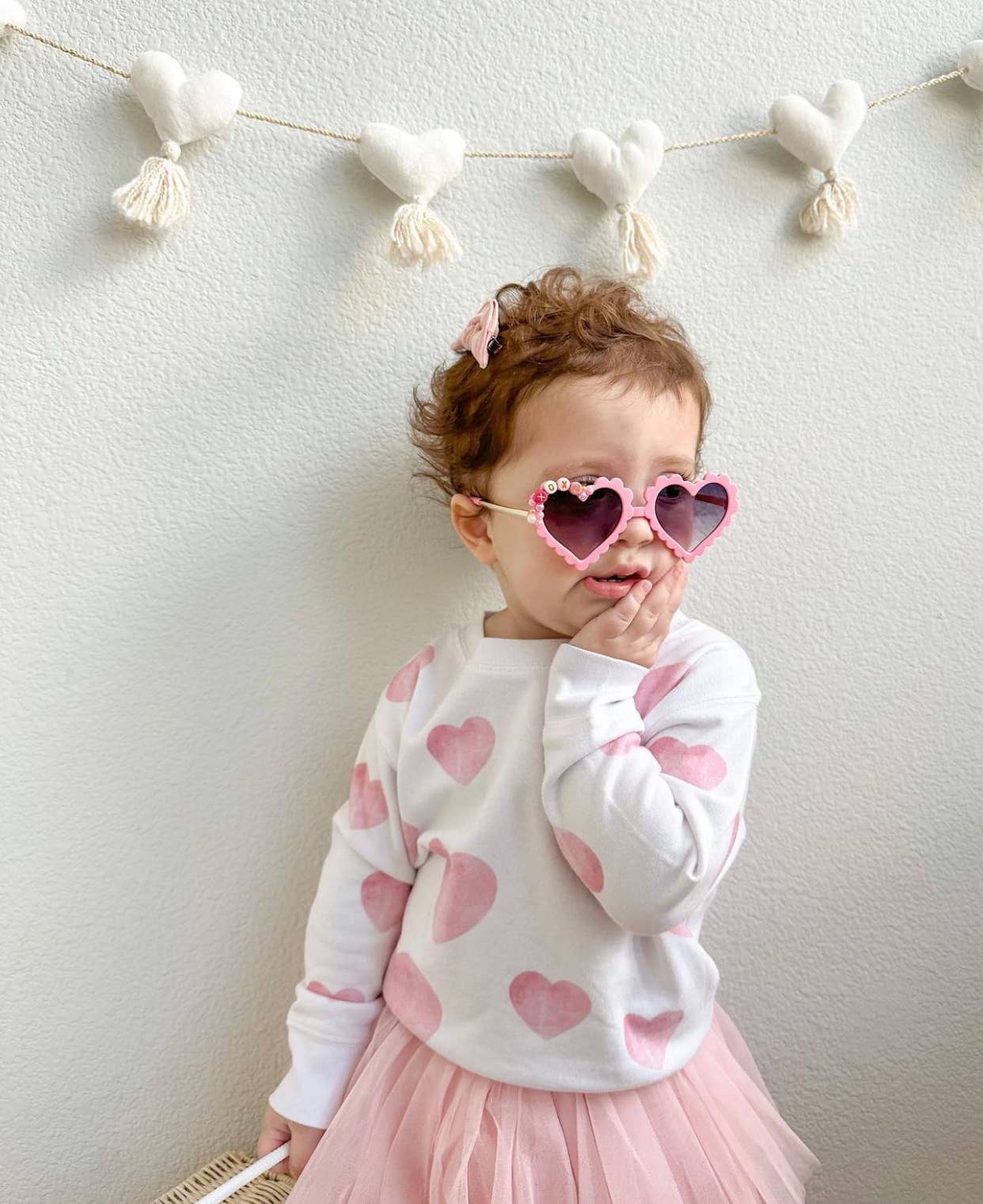 Girls Watercolor Hearts Sweatshirt