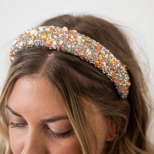 All That Glitters Headband - Teal Orange
