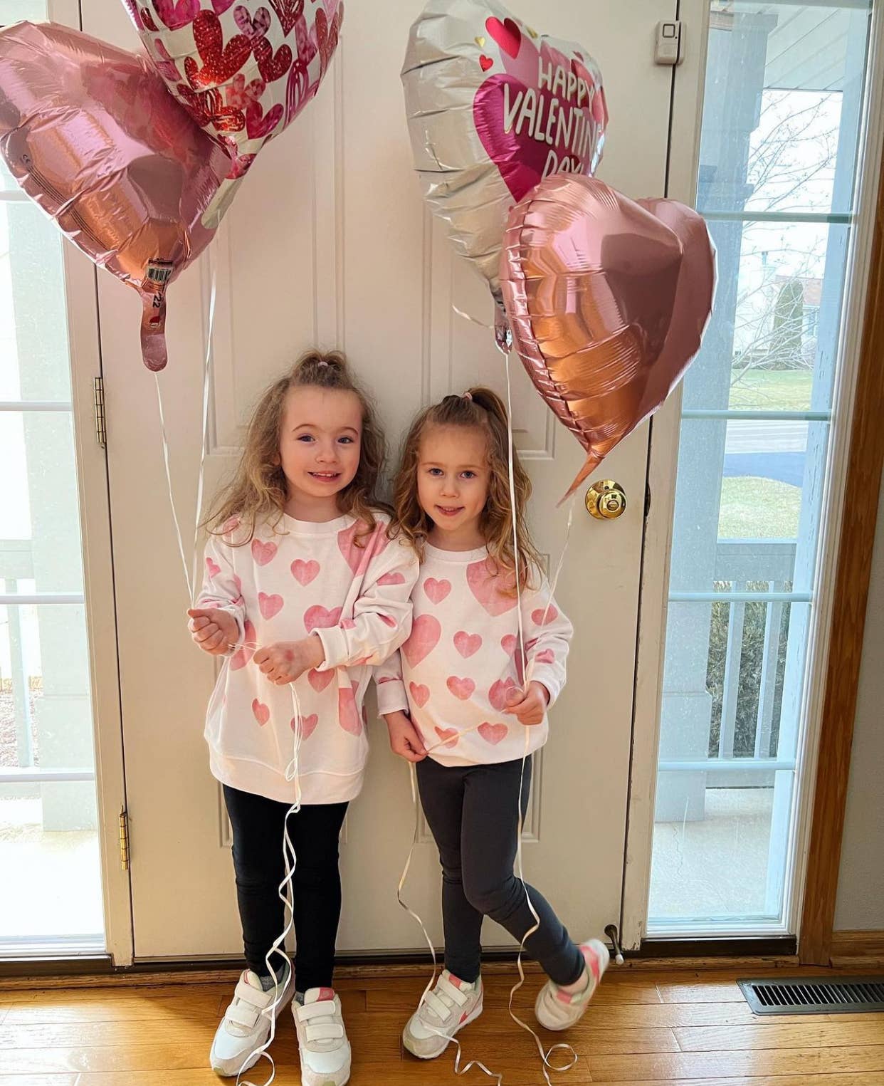 Girls Watercolor Hearts Sweatshirt