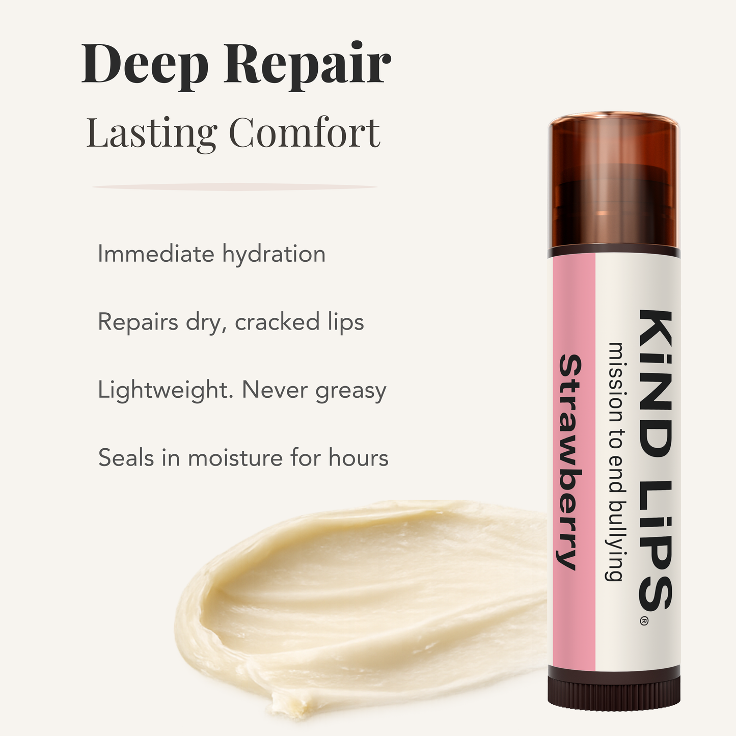Kind Lips - Strawberry Lip Balm 10 Pack Refill | Organic