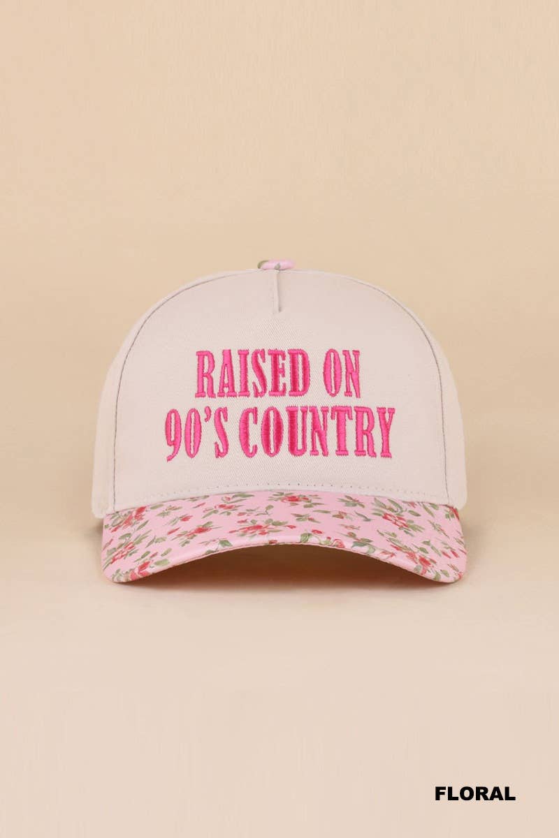Raised On 90's Country Two Tone Snapback Hat Zenana Consgt.