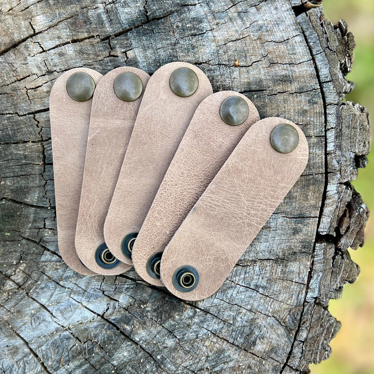 Leather Bandana Slide-Rustic Tan