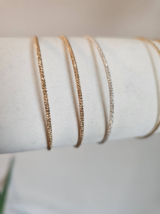 Half Moon Jewelry Designs - Permanent jewelry bangle (Sparkle), Bangle blank for PJ