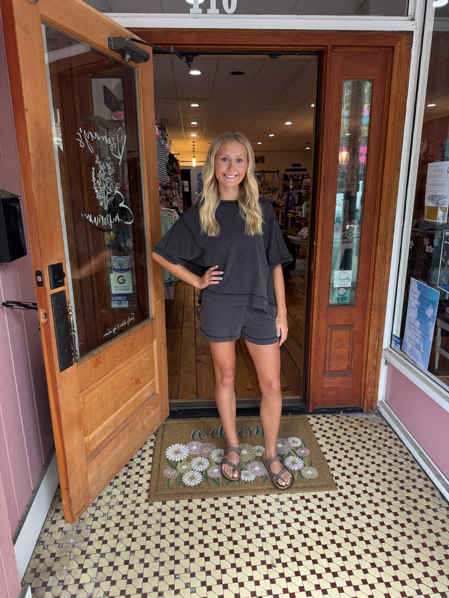 Ribbed Top & Shorts Set - Very J
