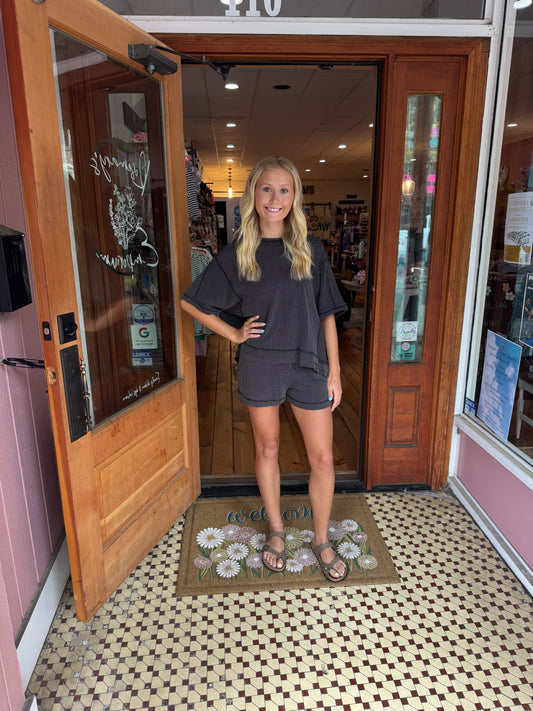Ribbed Top & Shorts Set - Very J