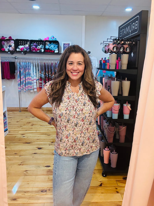 Boho Fall Florals Top