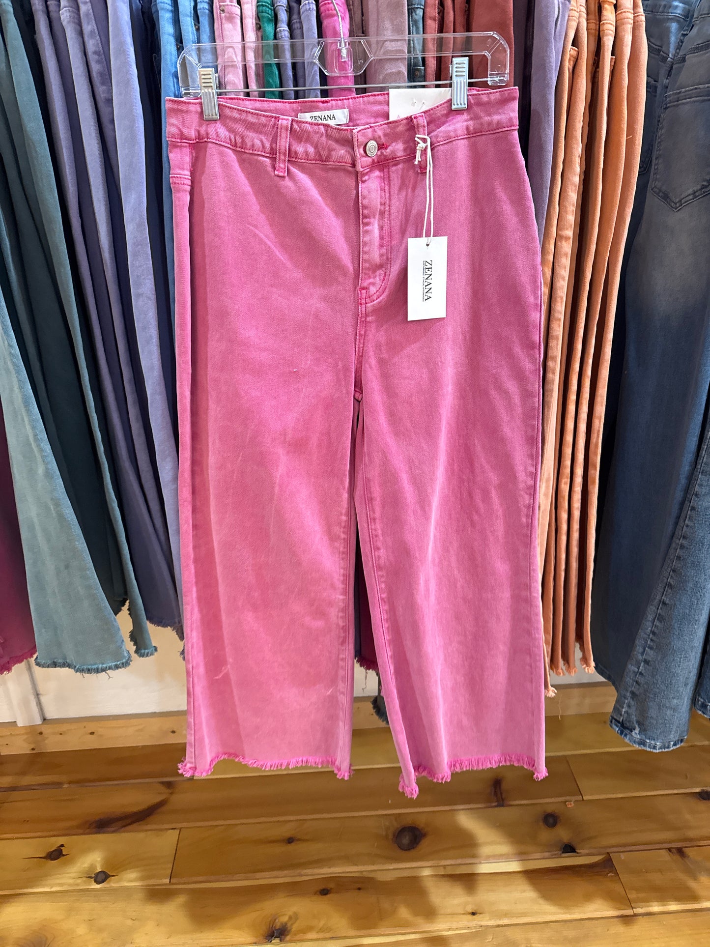 The Andie Frayed Hem Pants 25"