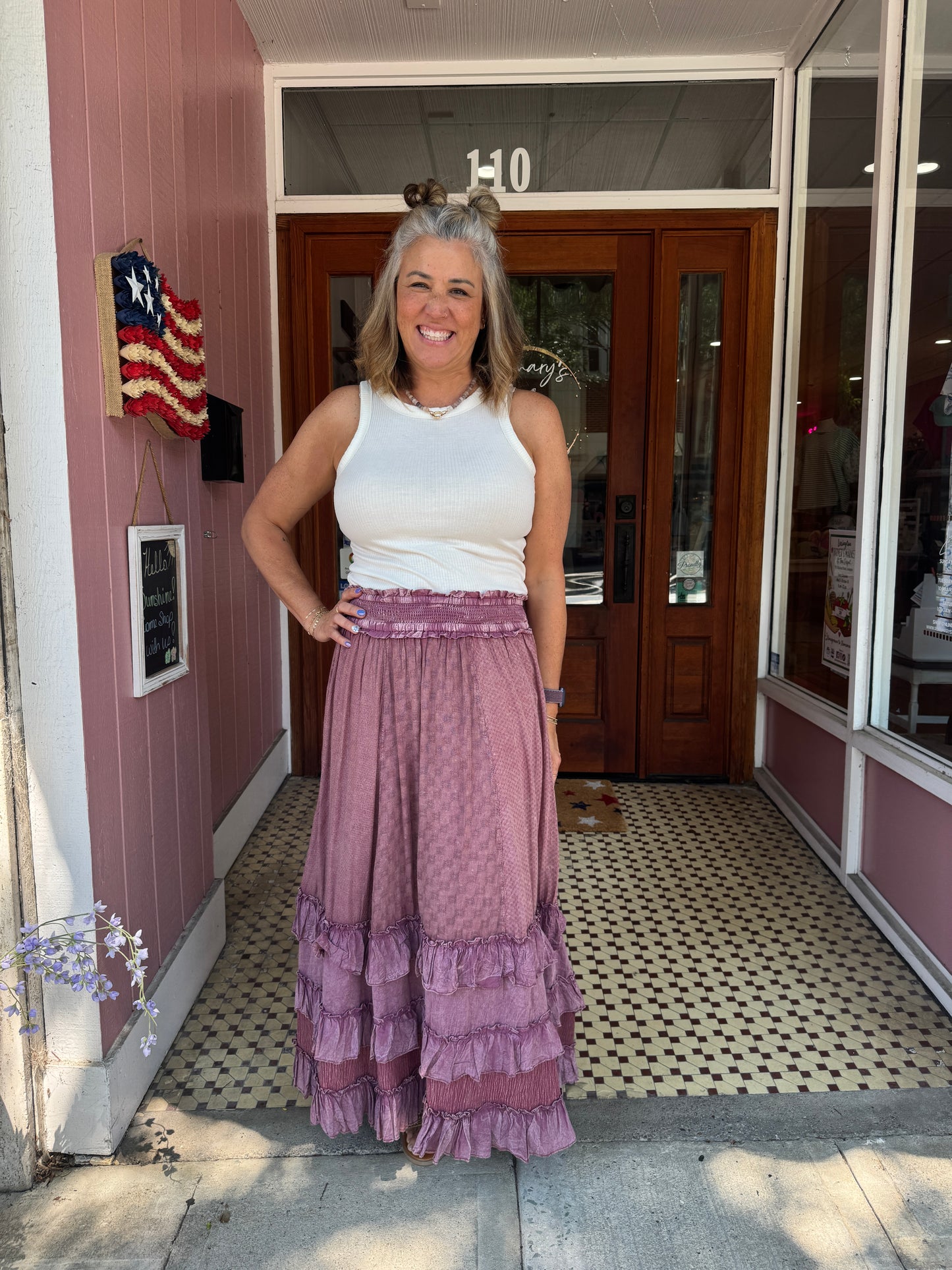 Ruffled Tiered Maxi Skirt
