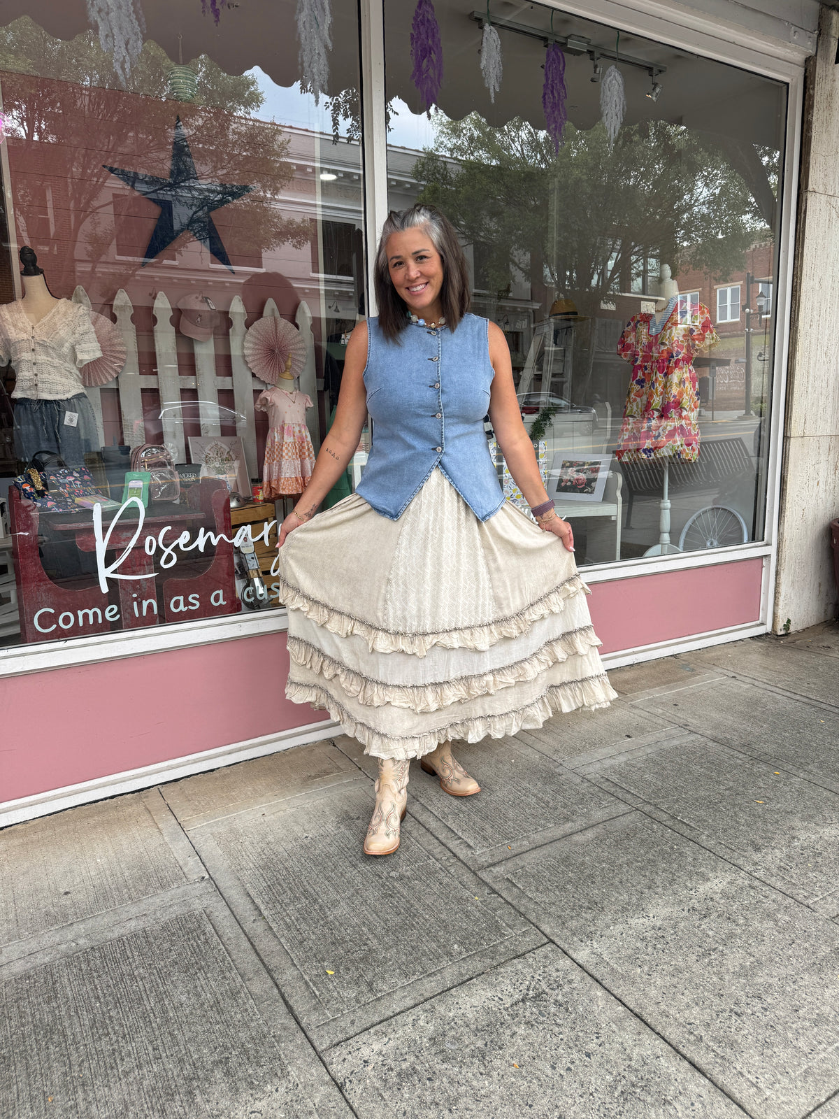 Ruffled Tiered Maxi Skirt