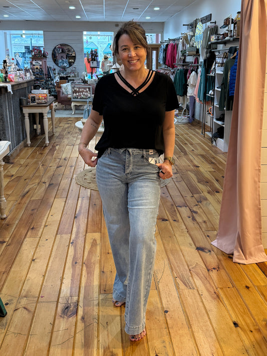 Judy Blue Retro Wide Leg Jeans