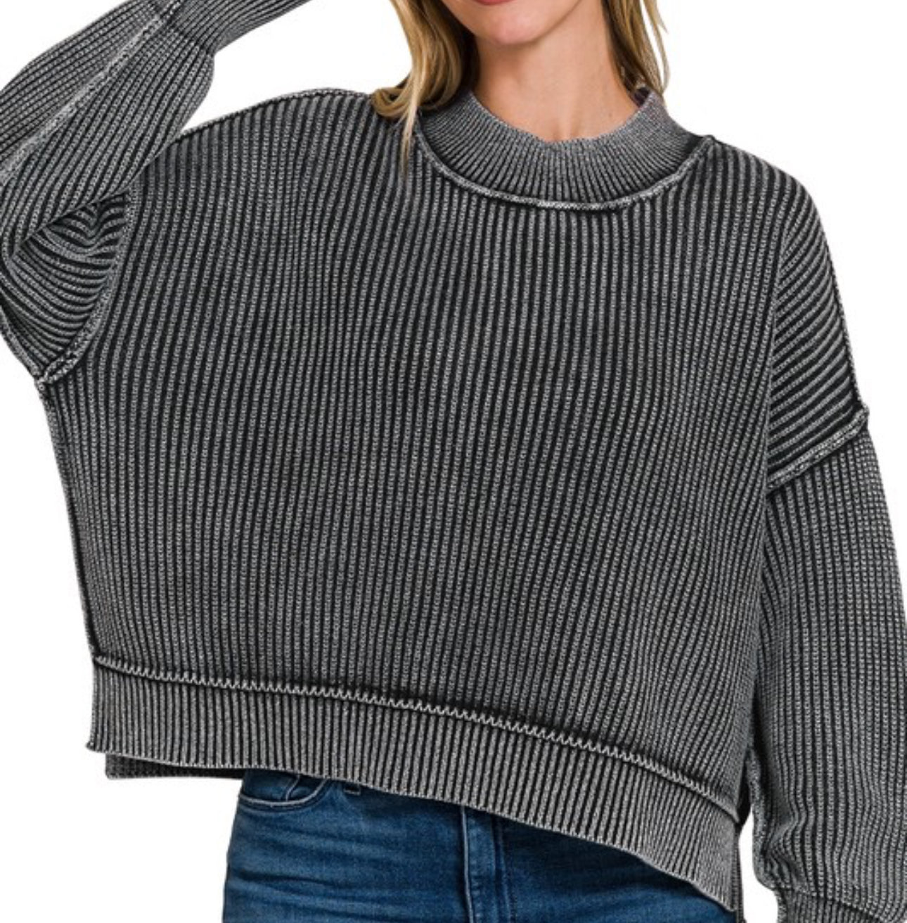 Oversized Cropped Sweater