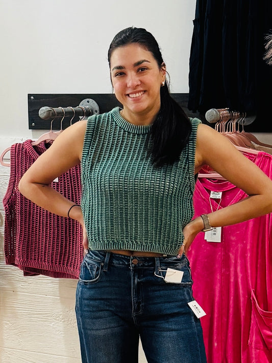 Fishnet Sweater Vest