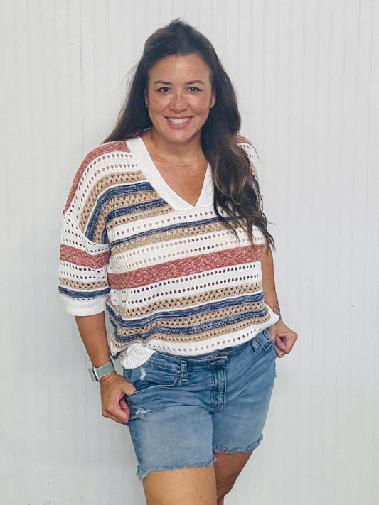 Ready for Fall - Half Sleeve Sweater