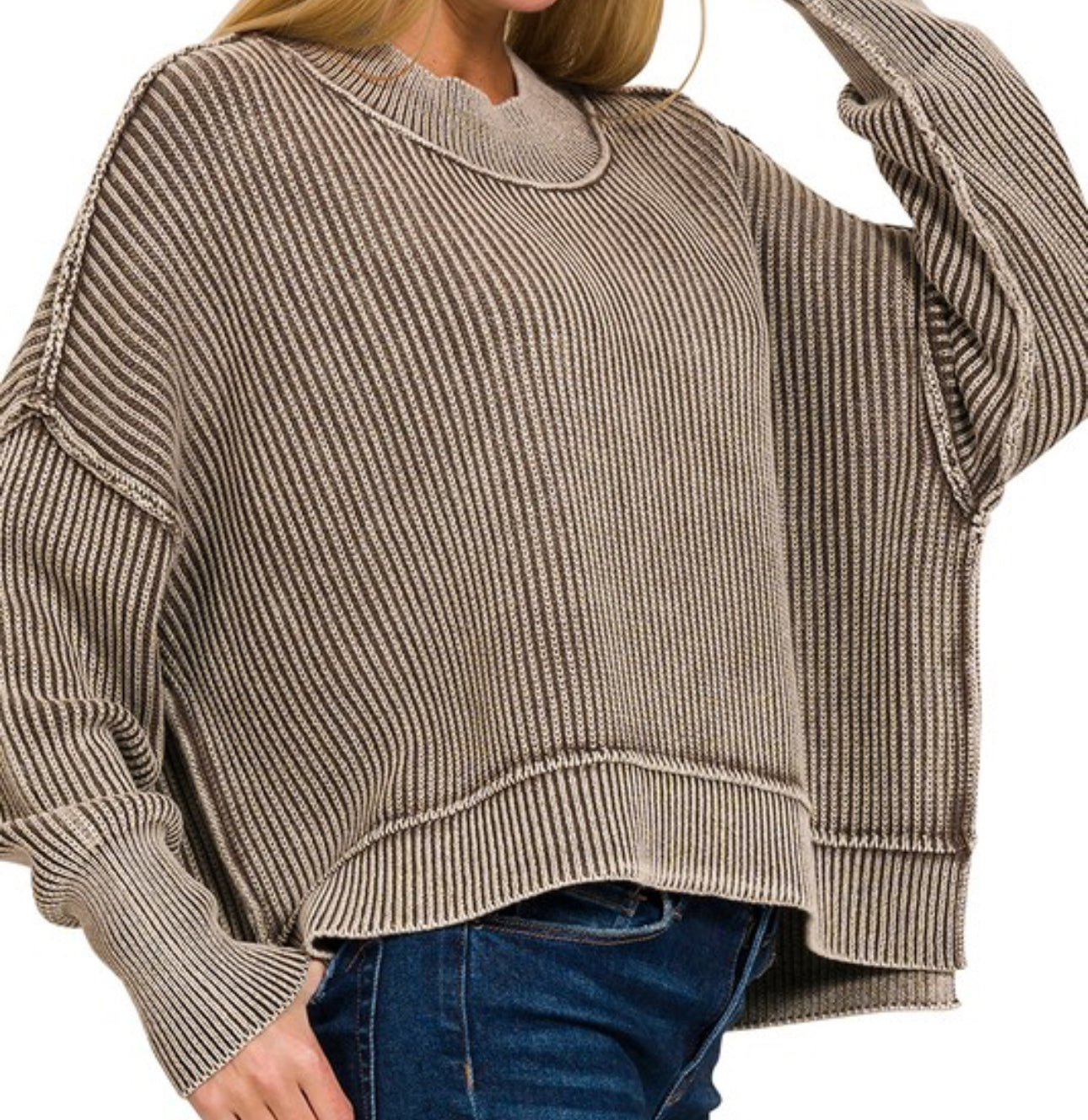 Oversized Cropped Sweater